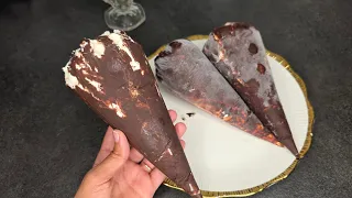 🍓🍫 GELATO ALLA FRAGOLA FATTO IN CASA 🍫 | Senza Gelatiera, Cremoso e Facile! #viral #icecream