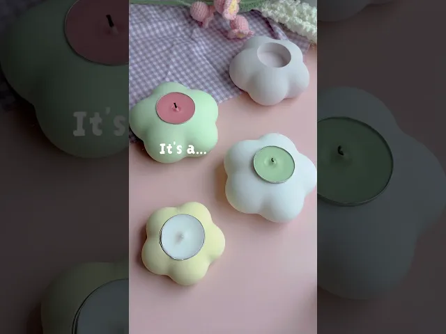 Puffy Flower Candle Holder video thumbnail