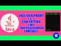 ENGLISH ALPHABET L STAR PATTERN in JAVA Programming Language