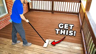 re stain a deck the easy way