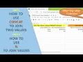 Google Sheets CONCAT Function Join Two Values How to Join Values with Concatenation Operator