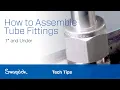 How to Assemble Tube Fittings 1 and Under Tech Tips Swagelok 2020