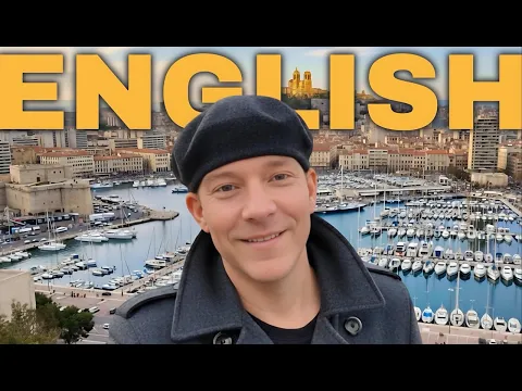 Easy Inglês Walk in Marseille, France | Input compreensível (CI)