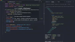 Quick Start React Testing Library Add more readable assertions with jest dom
