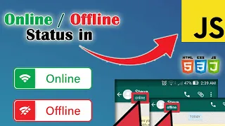 Detect Online Offline Internet Status using JavaScript Realtime Status Indicator