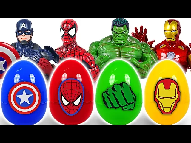Download MP3 It's a dinosaur! If you touch Marvel Avengers surprise egg, turn into Hulk, Spider Man! - DuDuPopTOY