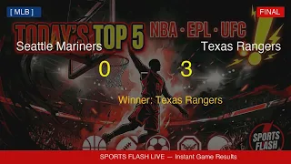 Seattle Mariners vs Texas Rangers MLB Final Score 0-3 April 09 2026