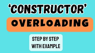 What is Constructor Overloading Constructor Overloading Constructor Overloading