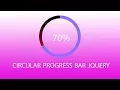 Animated Circular Progress Bar With Number Counter using jQuery with code