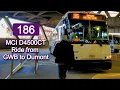NJ Transit 186 Bus Ride 2022 MCI D4500CT 22067 from George Washington Bridge Bus Station to Dumont