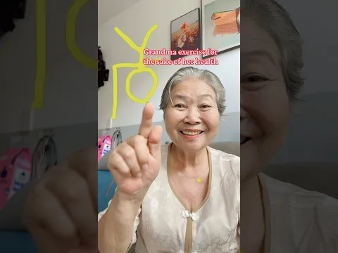 Grandma exercises for the sake of her health