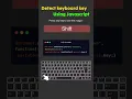 Detect key press using javascript