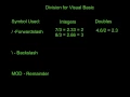 Visual Basic Division
