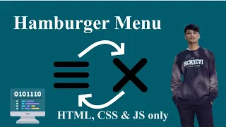 How To Make Animated Menu Icon For Website Using HTML CSS JS Hamburger Icon Animation Sailendrzz
