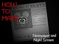 How To Make A FNAF Game on Scratch Newspaper and Night Screen