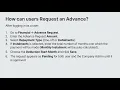 How can Users Request an Advance