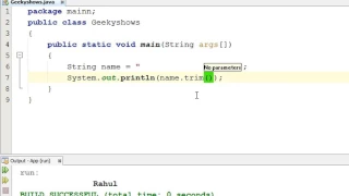 257 trim Method in Java Programming Hindi