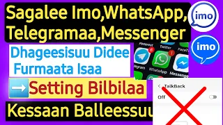 Setting Biblilaa Keessaan Balessuu Sagalee Imo WhatsApp Telegram Dhageesisuu Didee Sirreessuu 