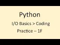 Coding Practice - 1F Basics Python NxtWave CCBP