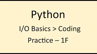 Coding Practice - 1F Basics Python NxtWave CCBP