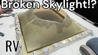 RV Skylight installation replacement and repair shower bathroom dome skylight leak Easy DIY Project