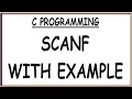 SCANF FUNCTION IN C PROGRAMMING STANDARD INPUT FUNCTION IN C