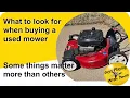 What to look out for when buying a used mower