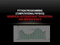 Python 23-Numerical methods-Numerical integration Trapezoidal and Simpsons rule