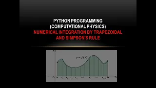 Python 23-Numerical methods-Numerical integration Trapezoidal and Simpsons rule
