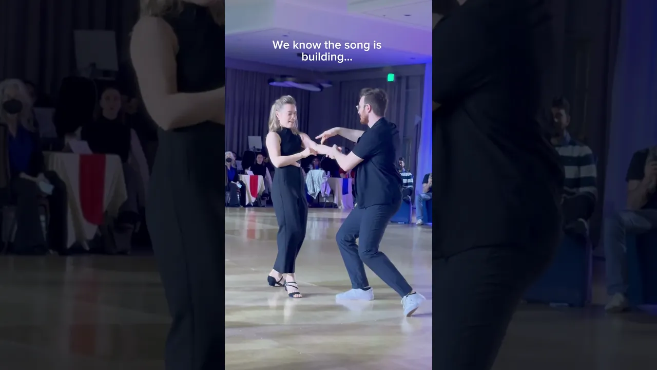 Had no idea she would do that…it was PERFECT 🔥 #westcoastswing #improv #dance #competition