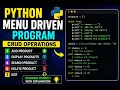 Python Menu Driven Program Add Search Delete Products Beginner Tutorial