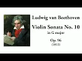 Beethoven: Violin Sonata No. 10 in G major, Op. 96 (with Score)