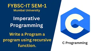 C Programming Tutorial Recursive Function Example Imperative Programming Code Mavericks