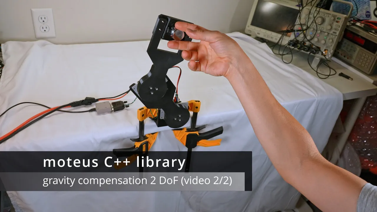 2 DoF gravity compensation - moteus w / C++