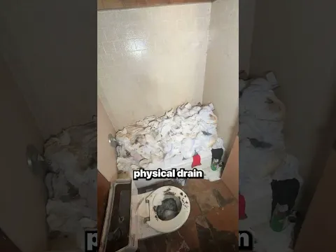 Cleaning out mountain of diapers