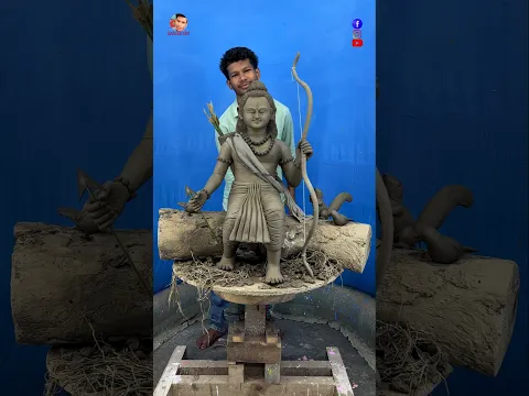 Jay Shri Ram ❤️🚩 | Mitti Se Shri Ram Murti #making_ram #clay_ram #ram #ram_murti