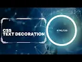 CSS Text Decoration