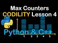 Max Counters in Python and C Codility solutions Lesson 4