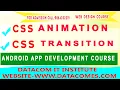 CSS ANIMATION CSS TRANSITION WEBSITE DESIGN COURSE CLASS 6 DATACOM IT INSTITUTE