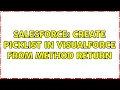Salesforce Create picklist in visualforce from method return