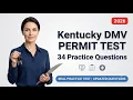 2026 KENTUCKY DMV PERMIT TEST STUDY GUIDE 34 PRACTICAL QUESTIONS ANSWERS