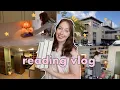 cozy reading vlog book shopping kitchen reno reveal 3 books