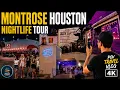 Montrose Houston Nightlife Tour Westheimer Pacific St Bars Clubs POV Travel Vlog 4K 60fps