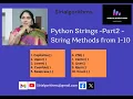 11 Python strings - Part2