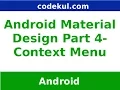 Android Tutorial 2019 - Context Menu in Android Material Design