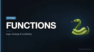 Python Tutorial Python Functions def args kwargs Lambdas