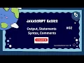 JavaScript Bangla Tutorial For Beginners JavaScript Basics