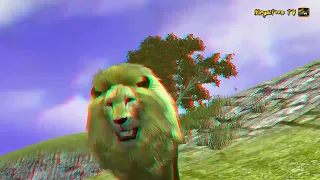 safari 3d animation works with anaglyph 3d red blue glasses 