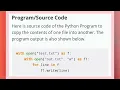 GE3151 PSPP UNIT 5 Python Program copy one file to another file