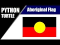 Python Turtle - Draw Aboriginal National Flag In Python Turtle Graphics By